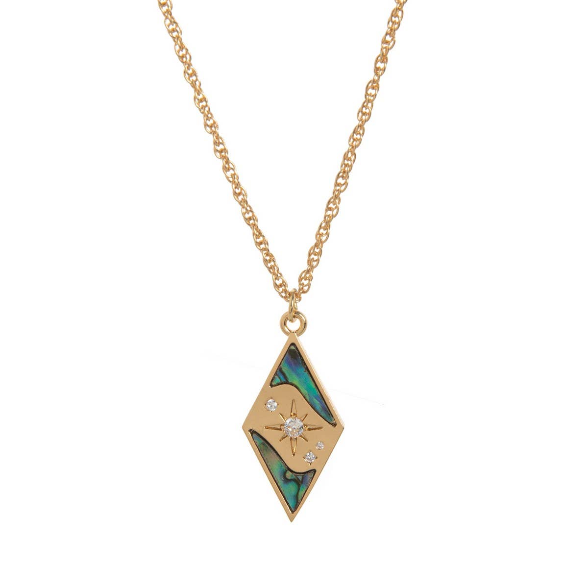 Star & Moon Pendant ??Long Statement Necklace_CWMM6970