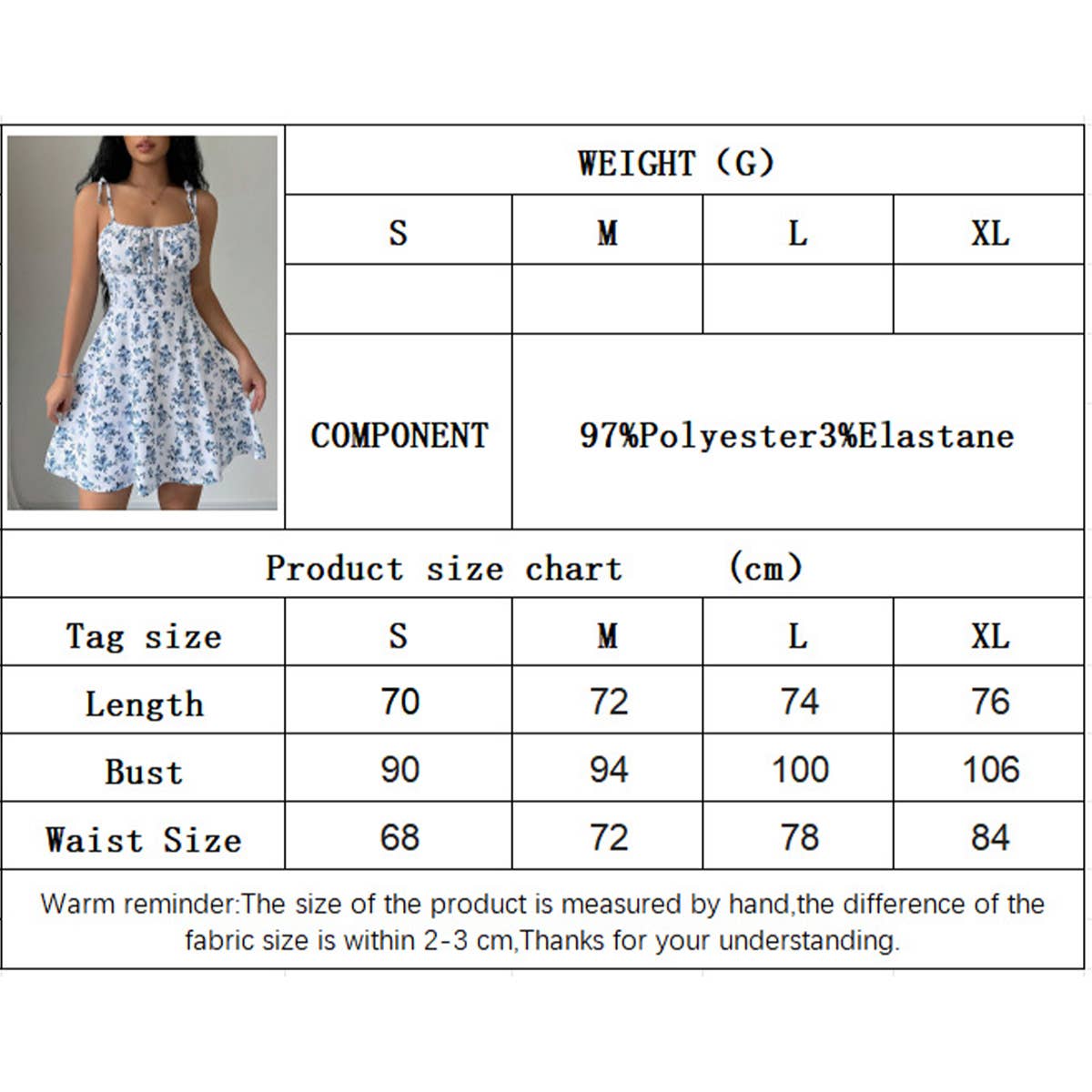 Floral short halter dress with square neckline