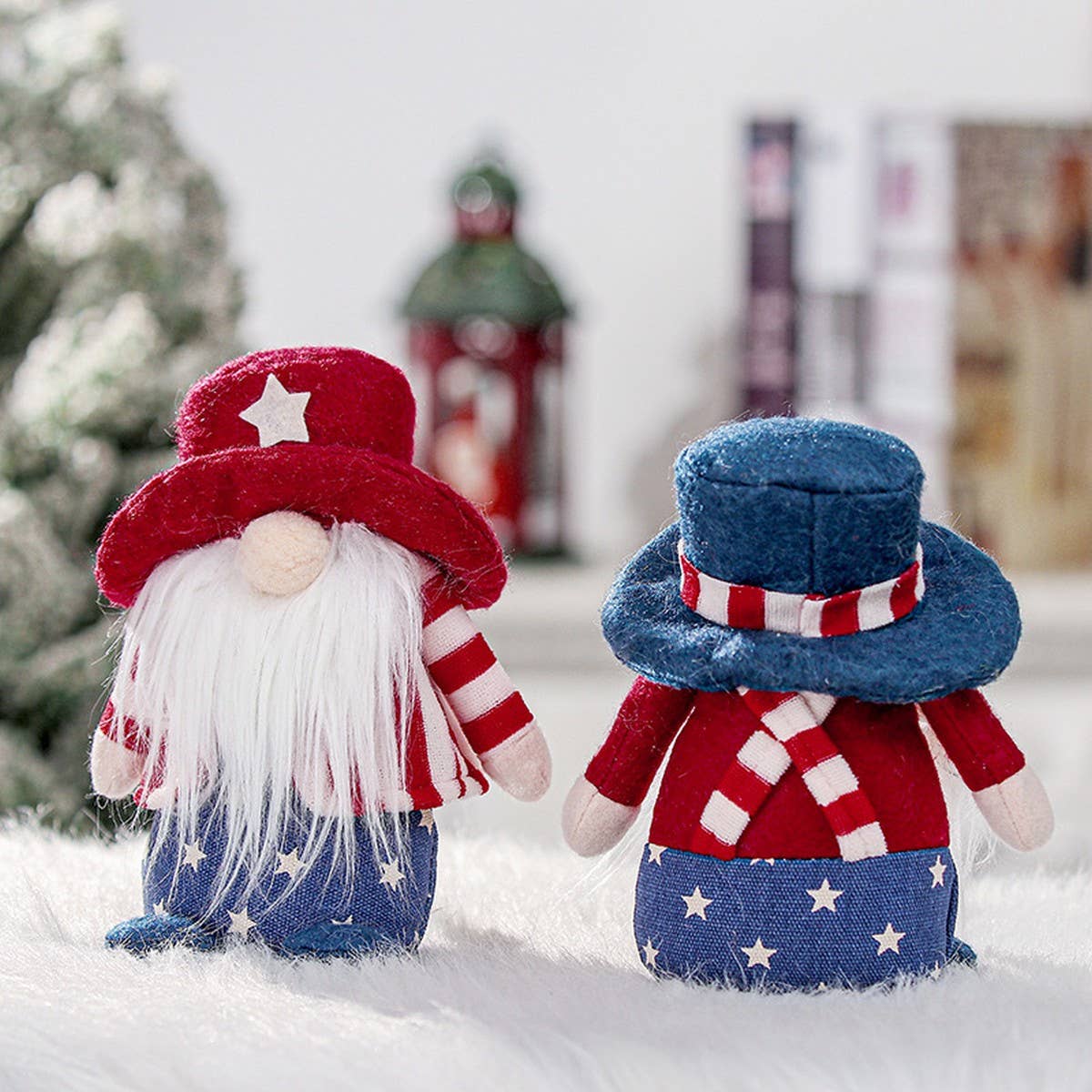 AMERICAN NATIONAL DAY FACELESS OLD MAN ELF DOLL_CWMM2919