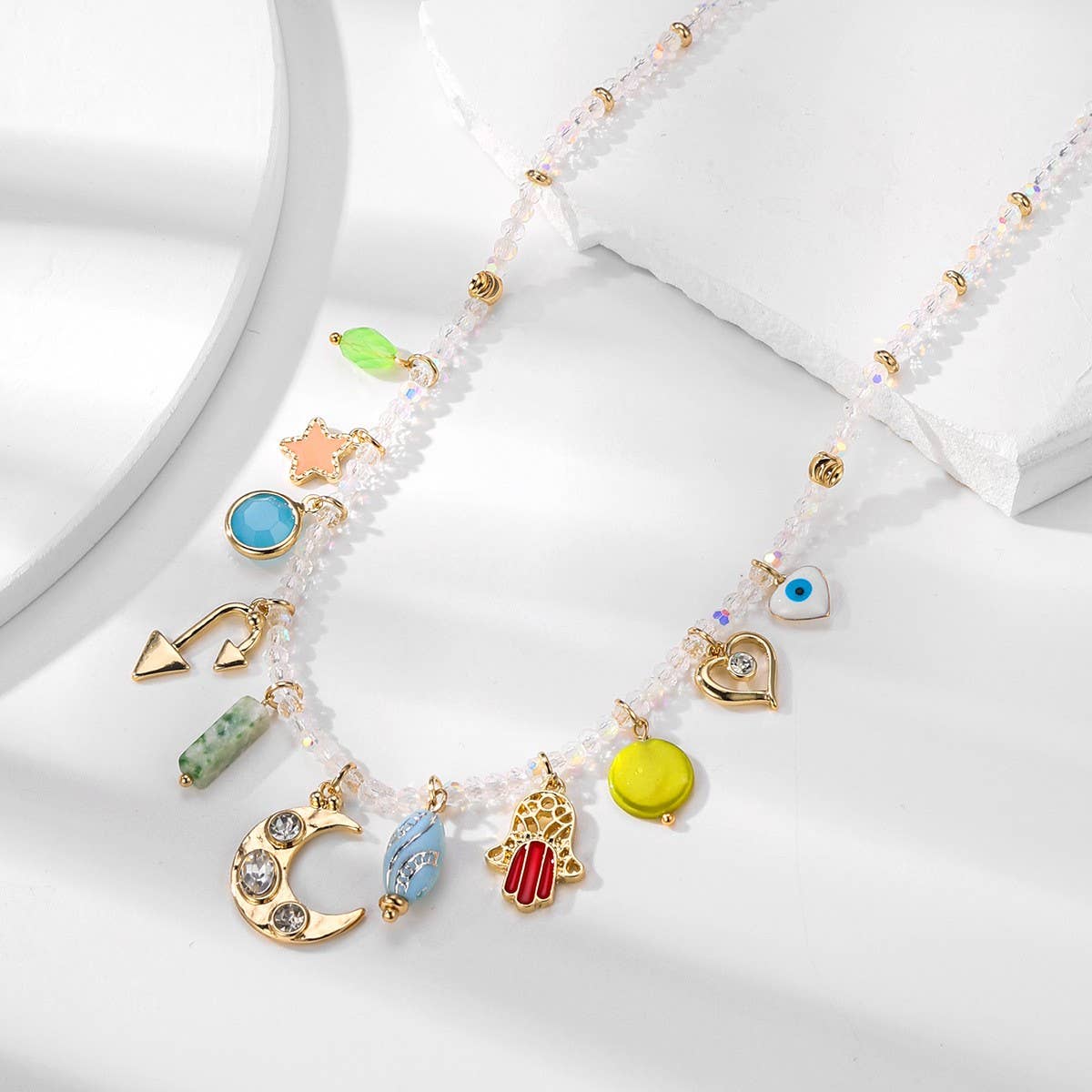 FASHION PENDANT NECKLACE BRACELET COMBINATION_CWAJE2837