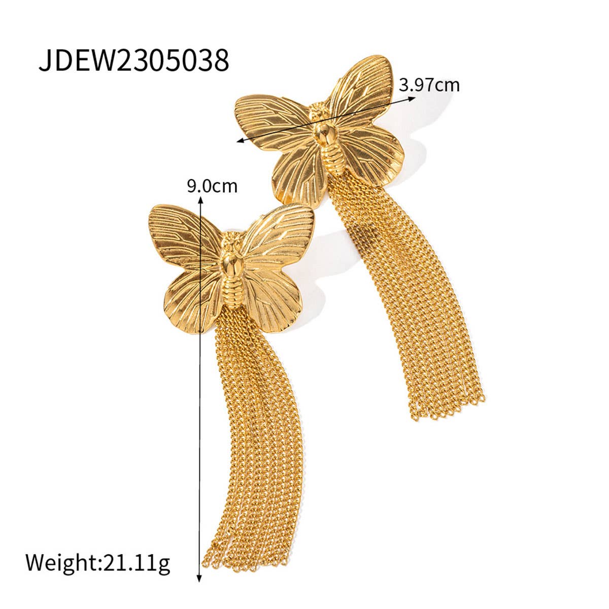 VINTAGE BUTTERFLY NECKLACE EARRINGS RING SET