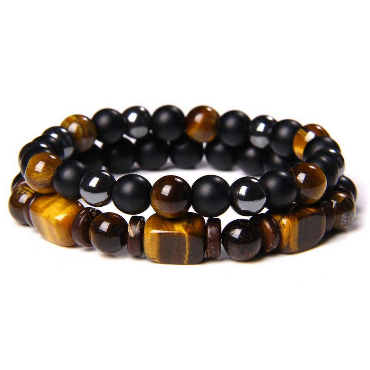 CWAJE3880_FACETED STONE BRAIDED COMBINATION BRACELET