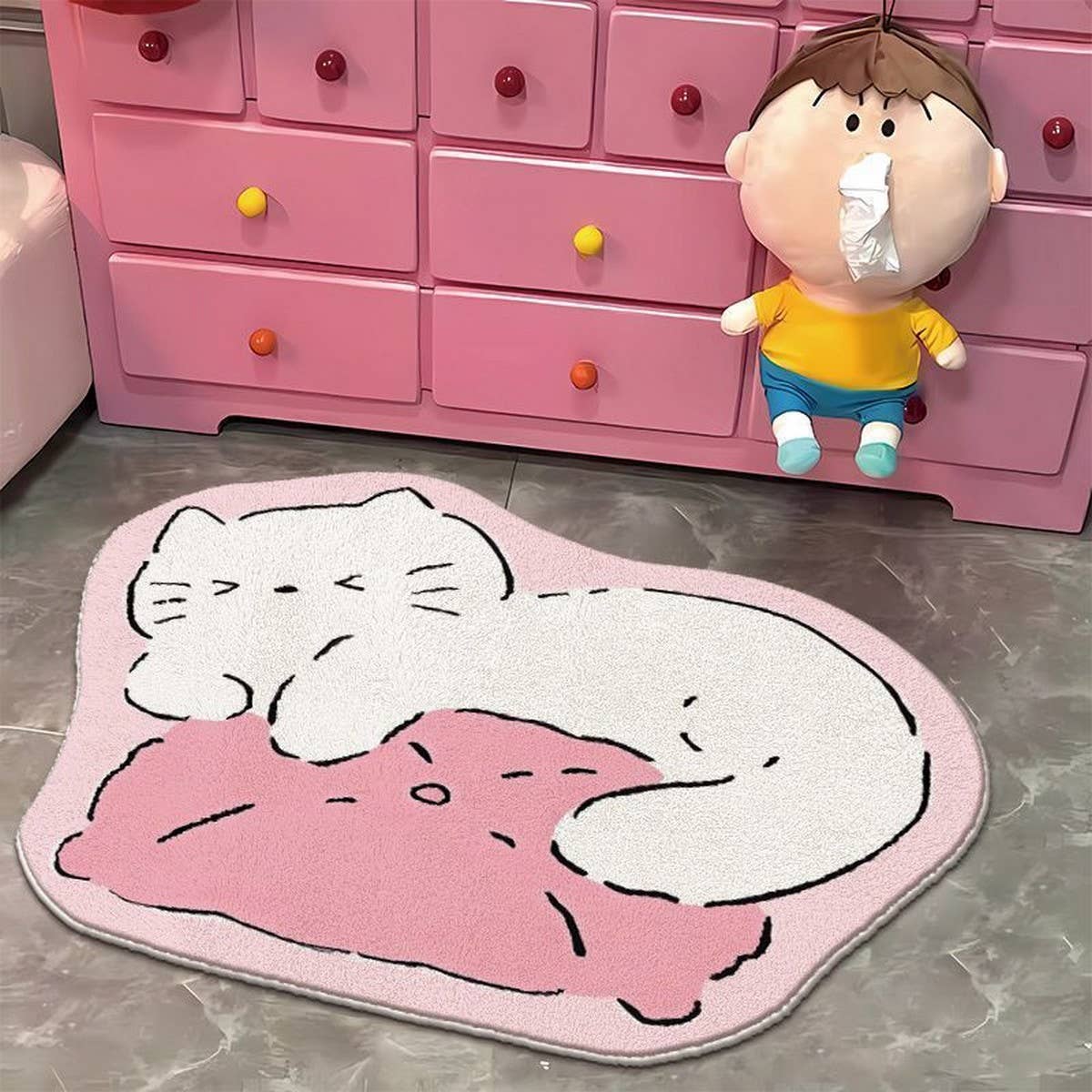 Soft Cake Floor Mat, Bedroom Bathroom Decor Rug_CWMM7507