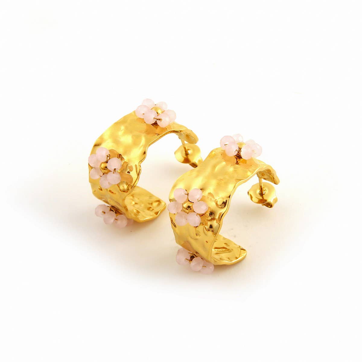 Minimalist Floral 18K Stainless Steel Earrings
