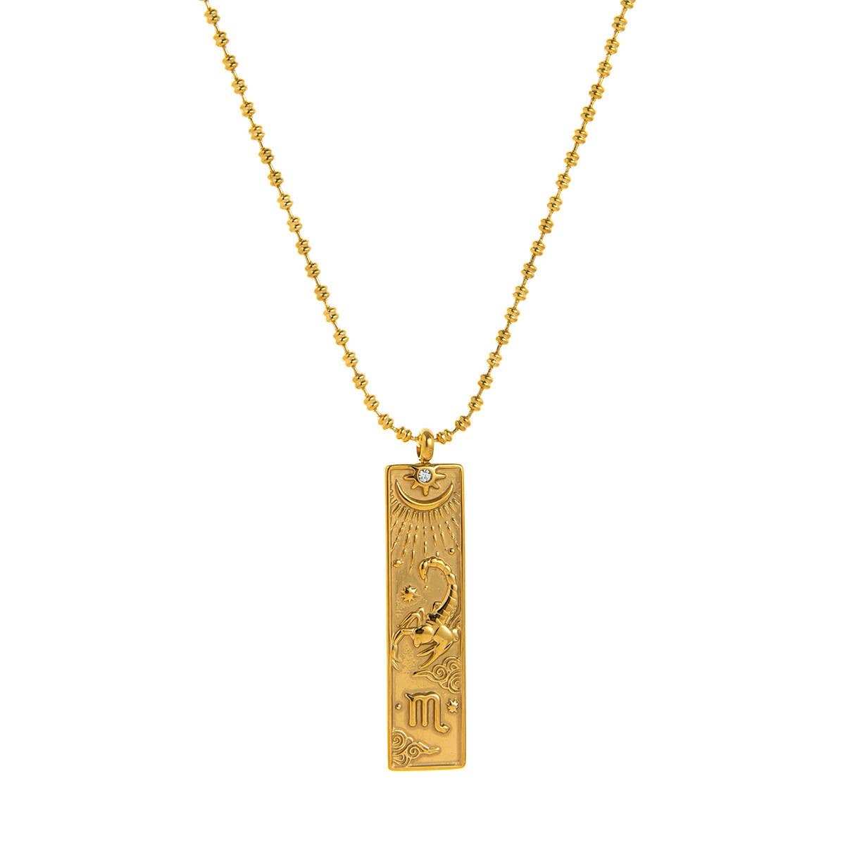 Stainless Steel 12 Zodiac Tarot Necklace_CWMM5712