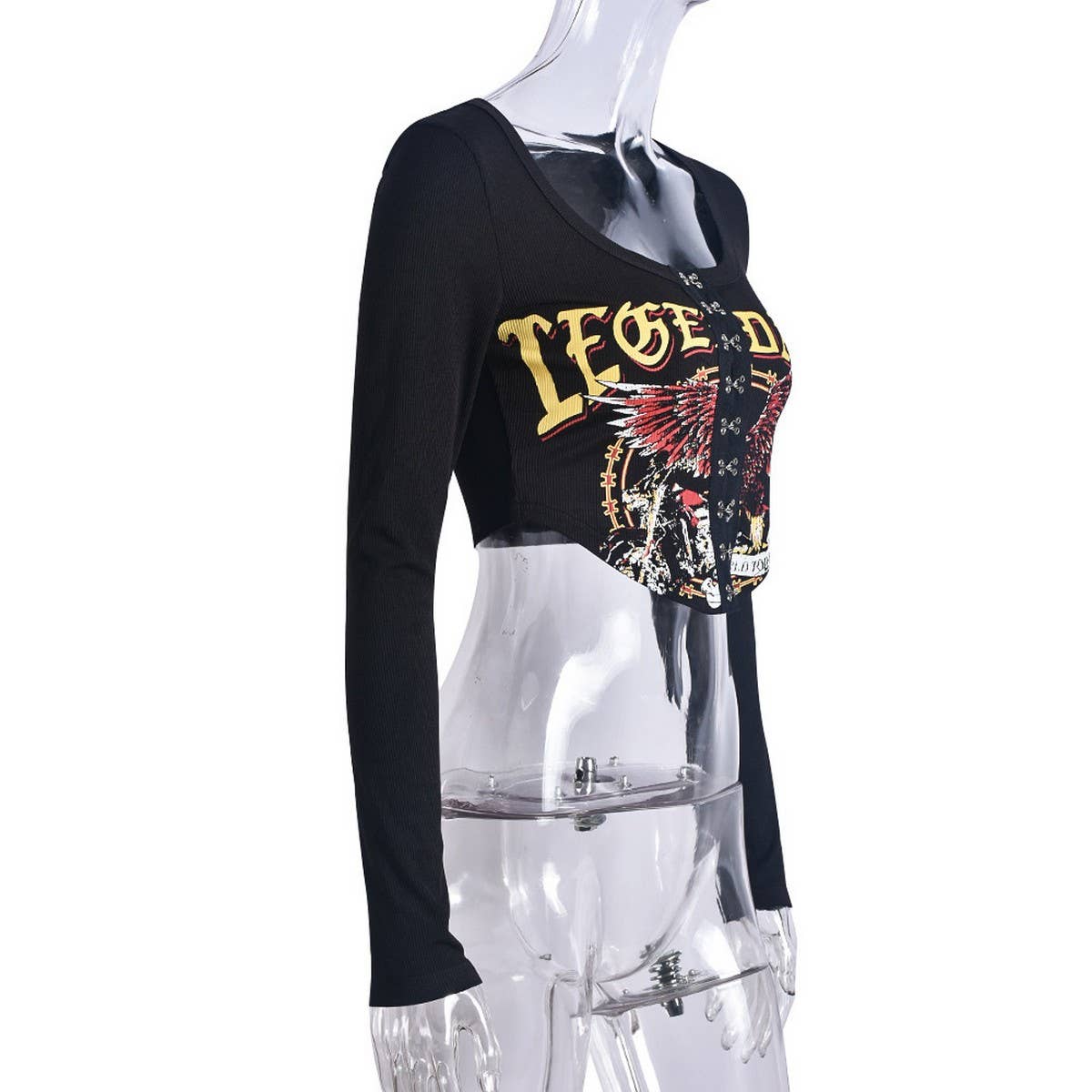 WOMENS SEXY SLIM FIT SHORT BREASTED TOP