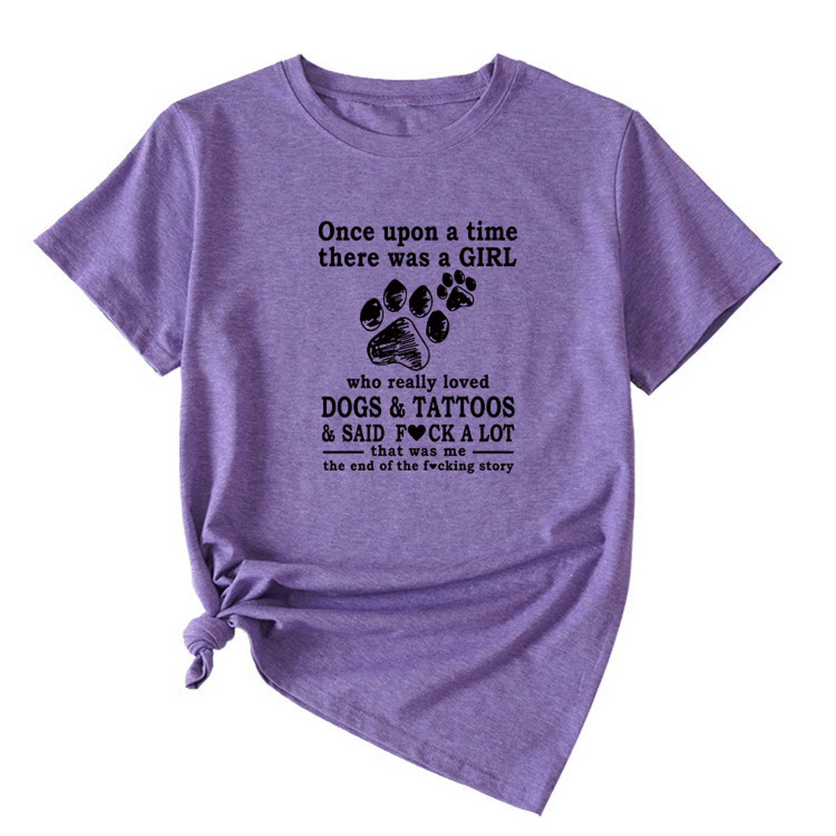 Women's Casual Tee ? Letter Graphic Print
