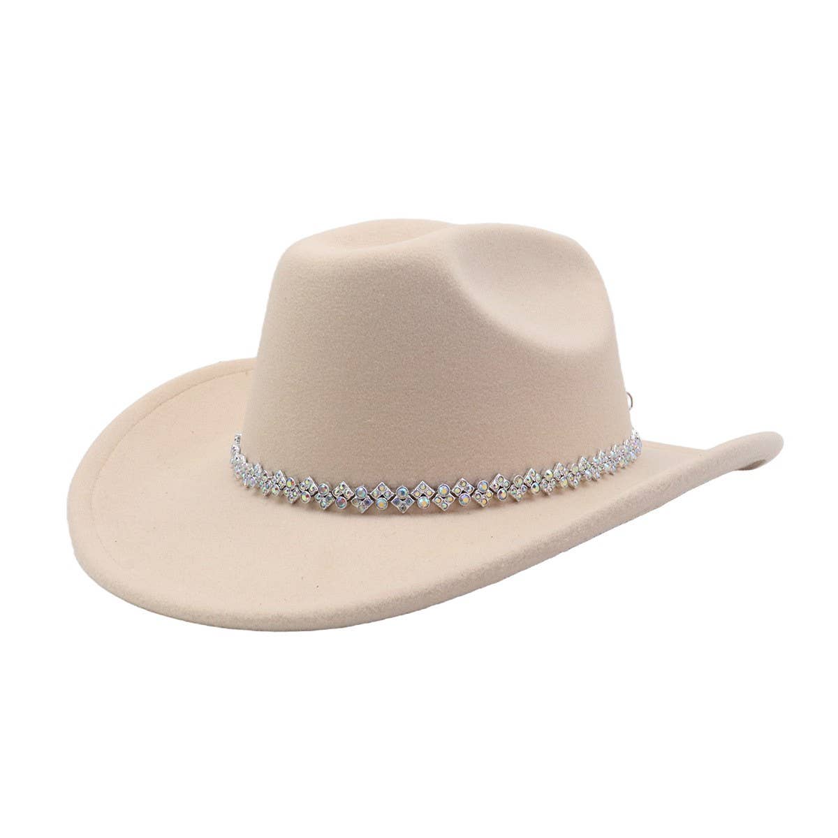 New Wool Fedora Cowboy Hat Western Ethnic Style_CWAH04465