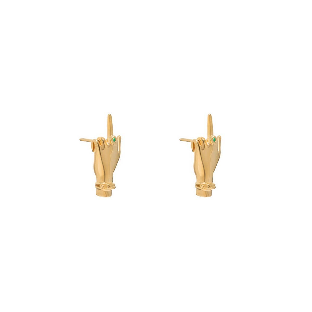 Trendy Niche Chain Design Gold Silver Earrings