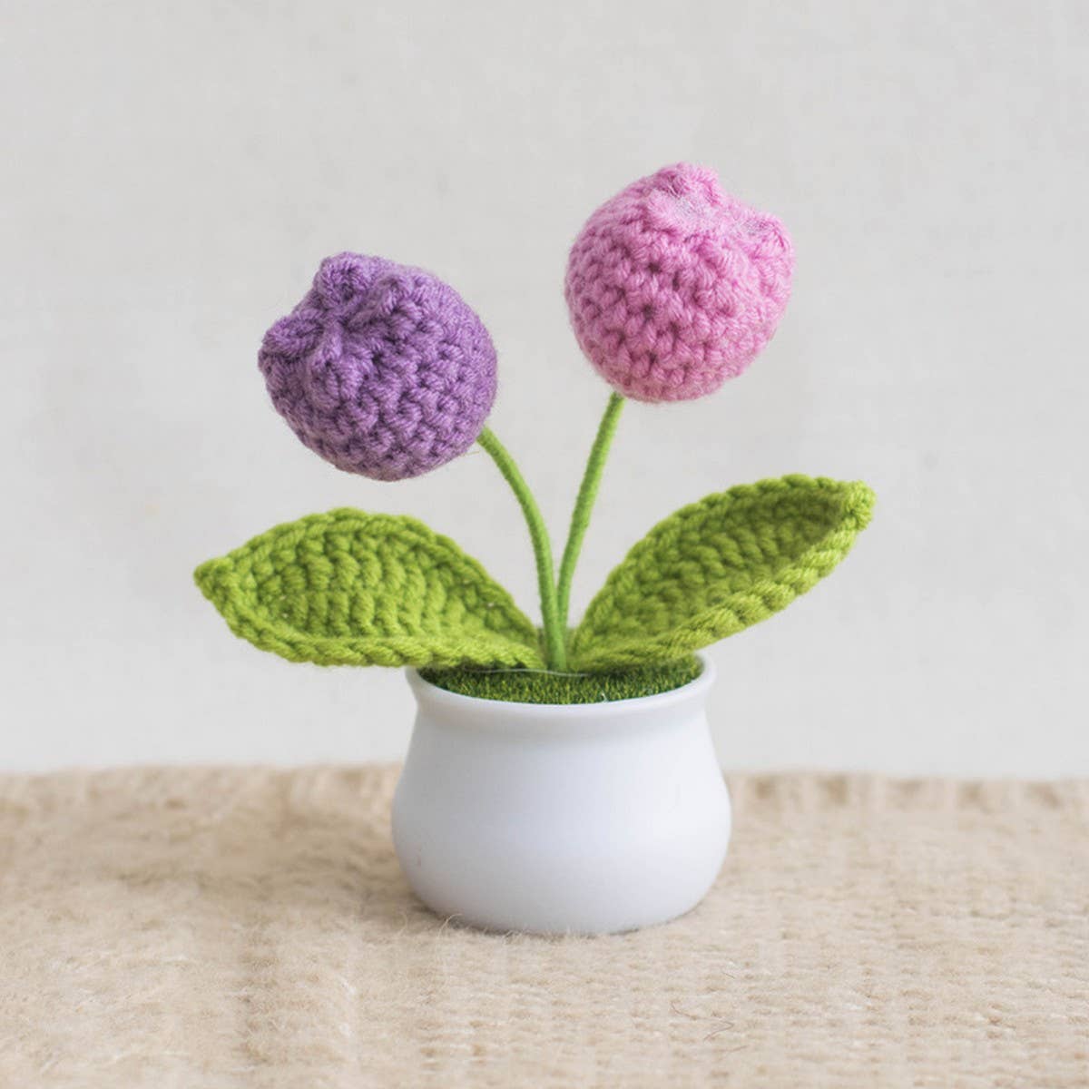 CWMM9284_TEACHER'S DAY HANDMADE CROCHETED TULIP POT
