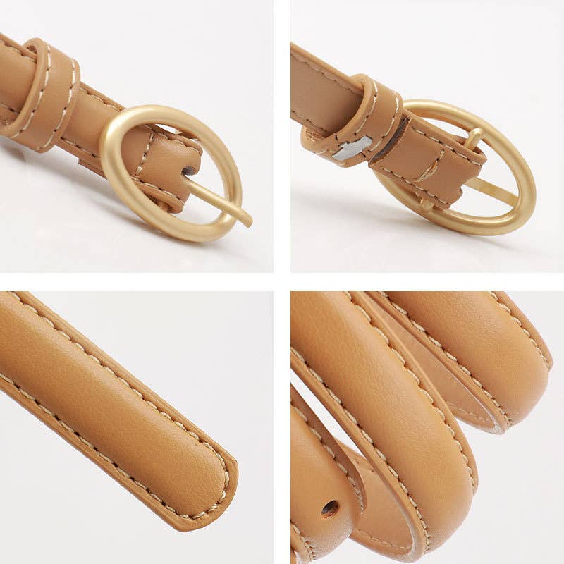 Versatile candy-colored decorated denim belt