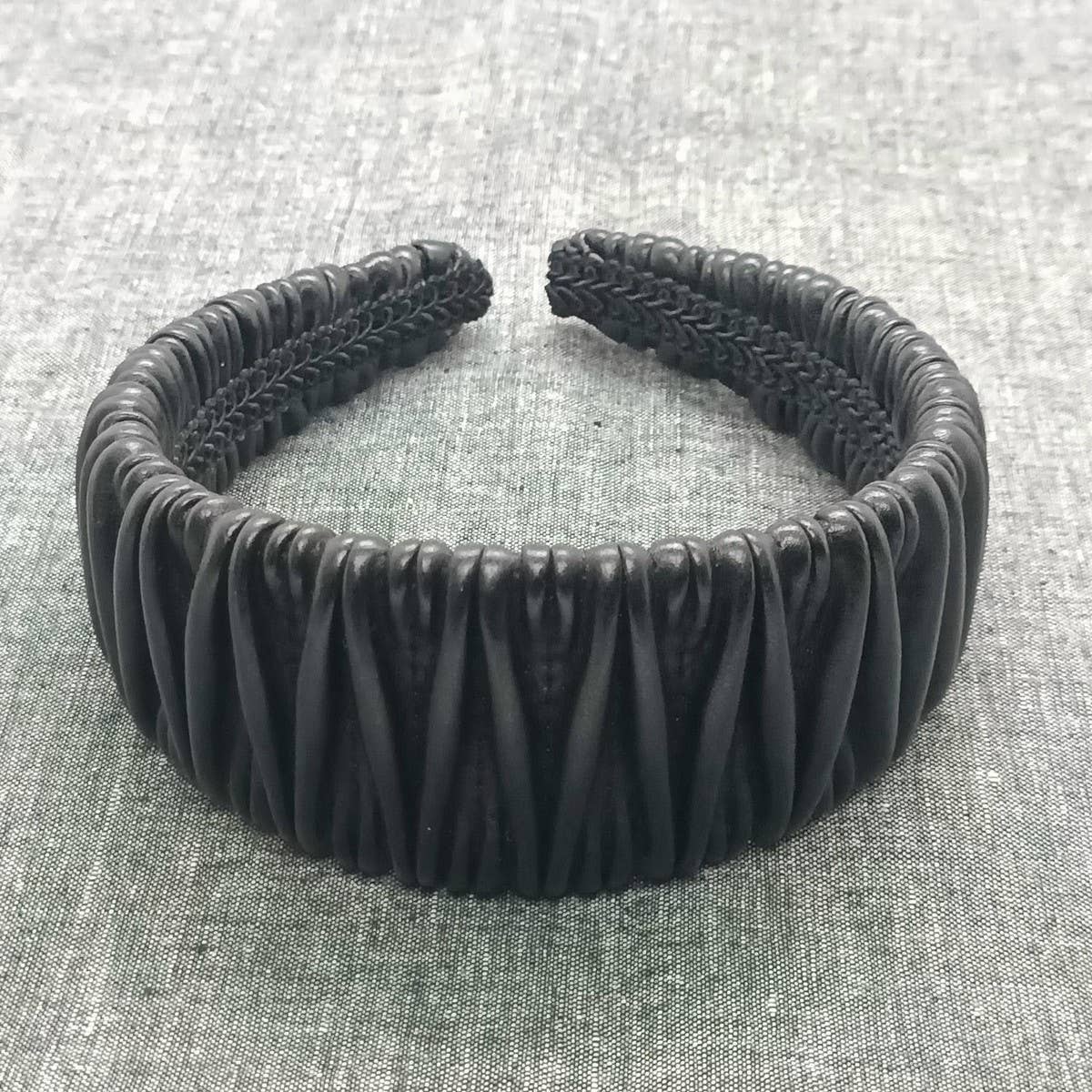 Elegant French Vintage Ruched PU Headband