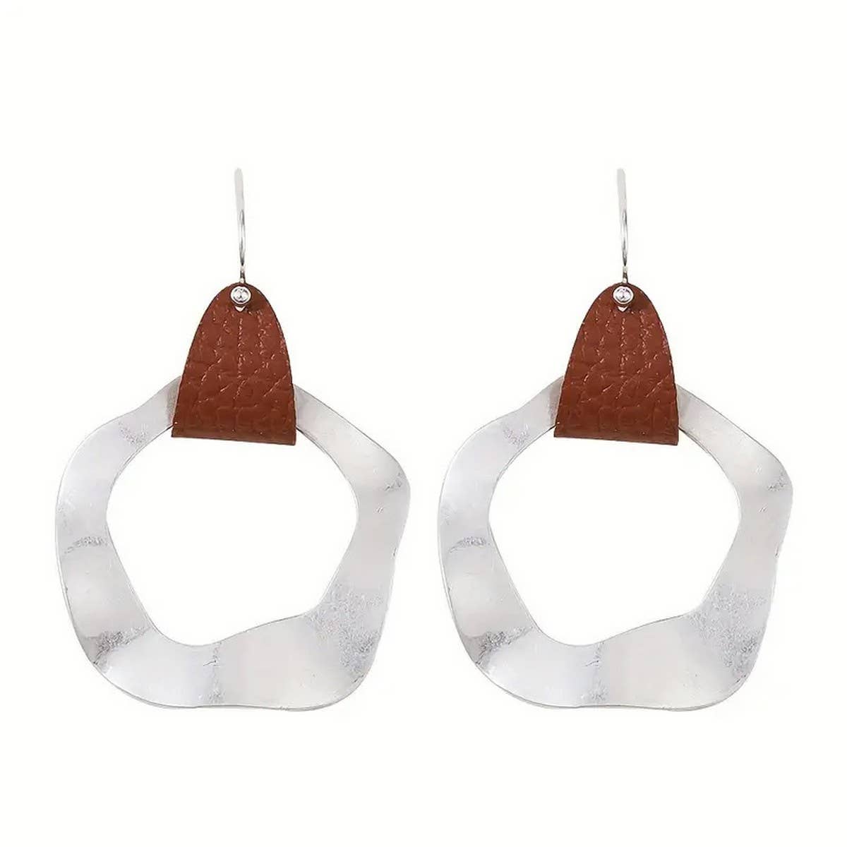 RETRO PERSONALITY IRREGULAR DOUBLE HOOP EARRINGS_CWAJE1981