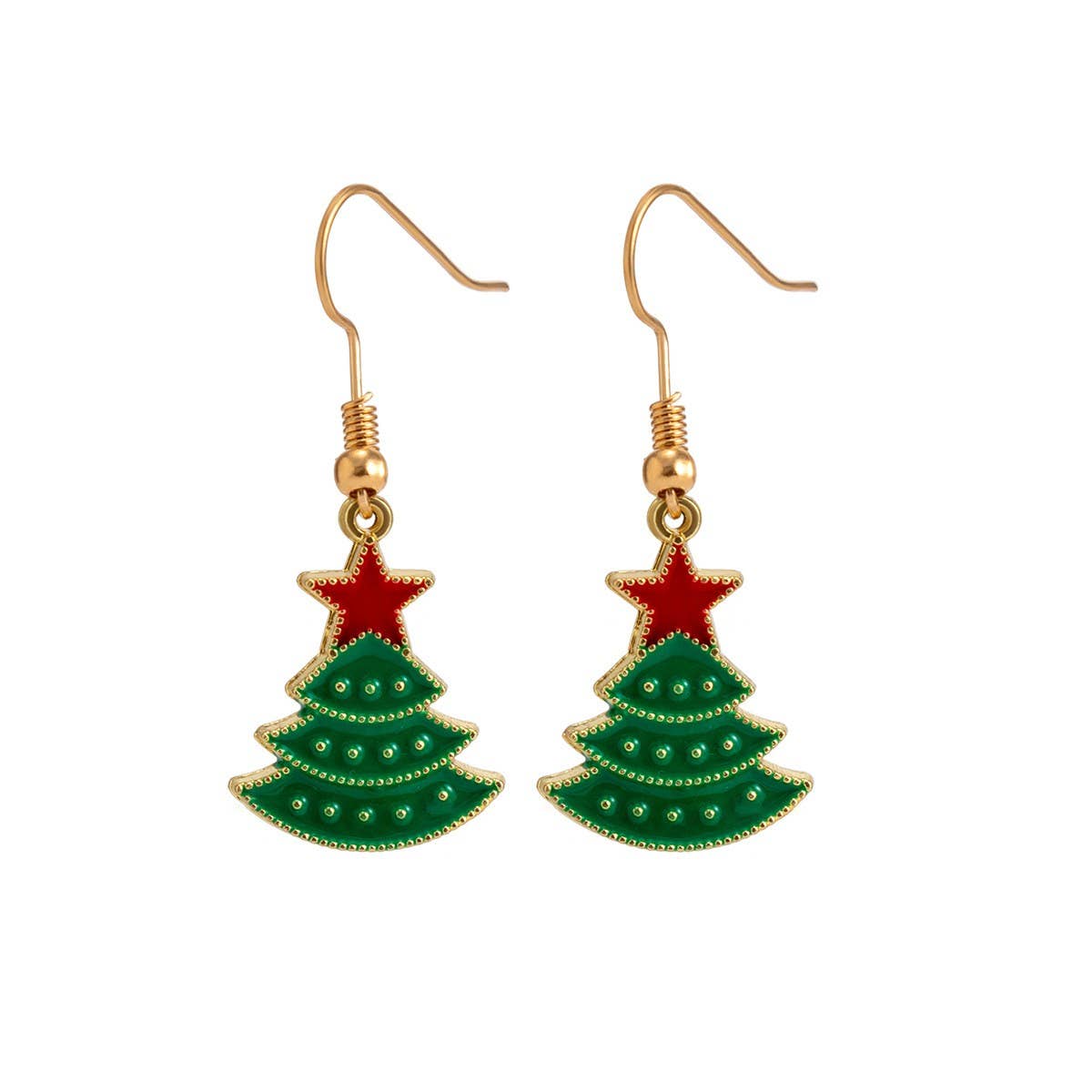 SIMPLE BULB SNOWMAN CANDY HOLIDAY EARRINGS_CWAJE1478