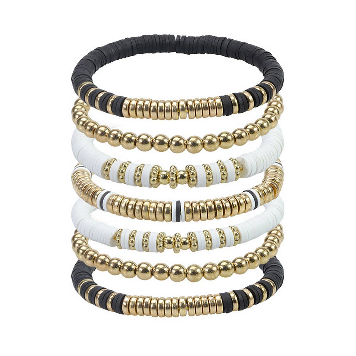 COLORFUL SOFT CERAMIC BEADED BRACELET SET