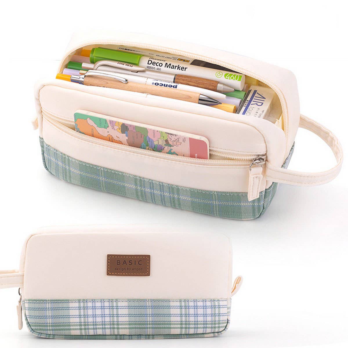 LARGE SQUARE MULTI-LAYER PENCIL CASE