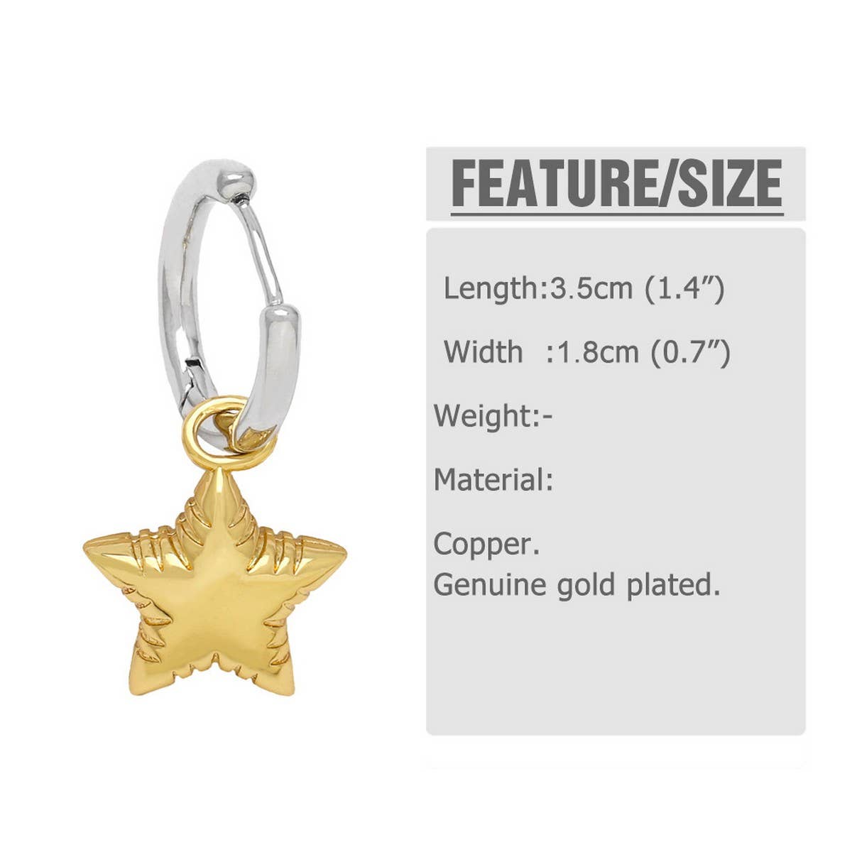 GOLD PLATED HEART-SHAPED PENDANT EARRINGS