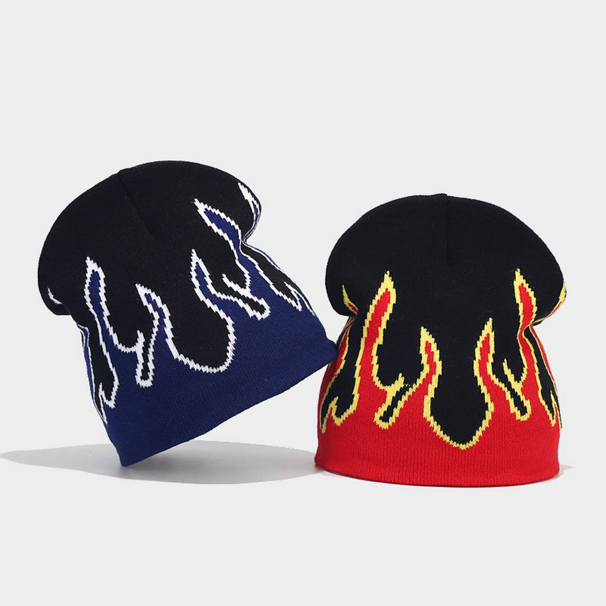 FASHION FLAME JACQUARD KNITTED HAT_CWAH1615