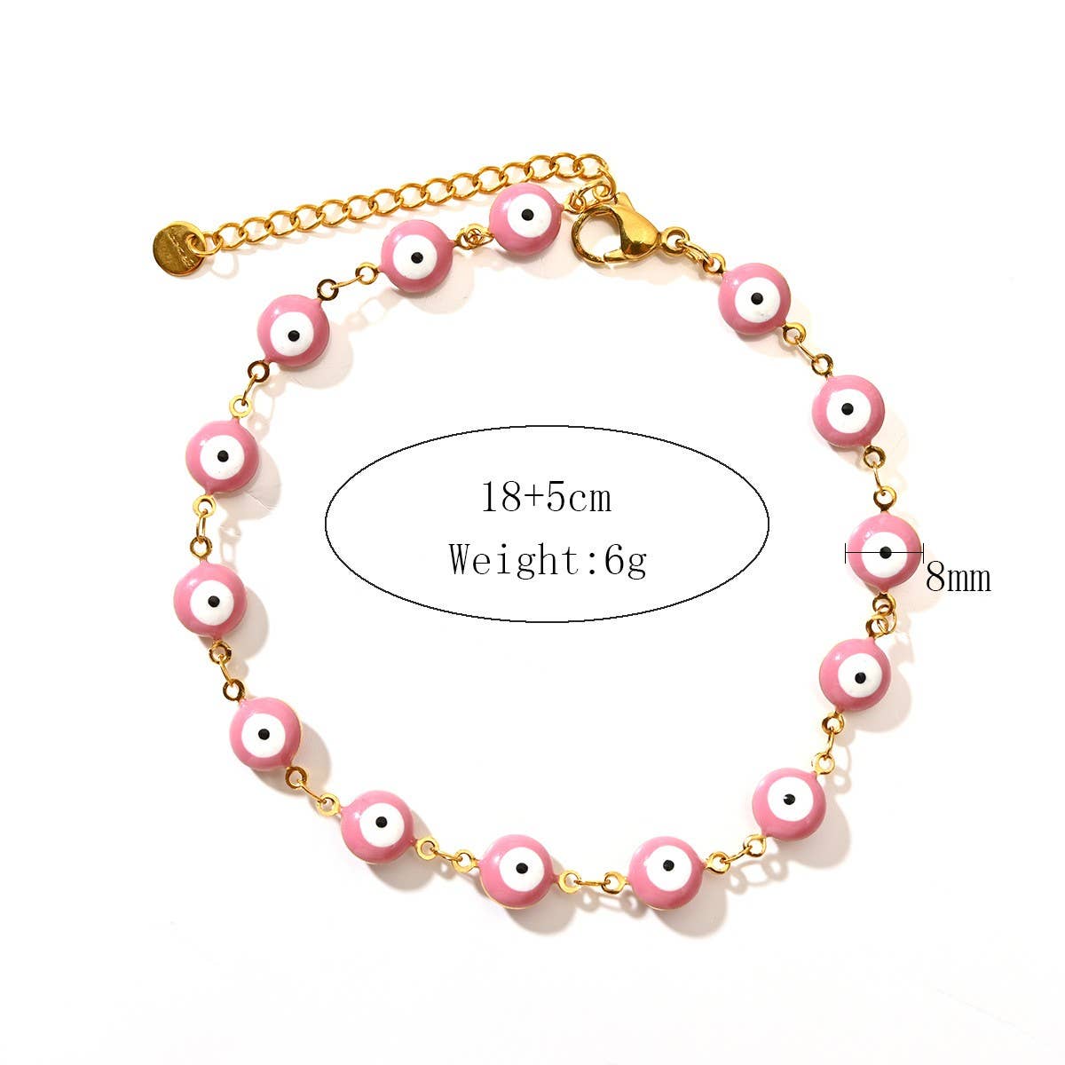 Classic 18K Stainless Steel Evil Eye Bracelet