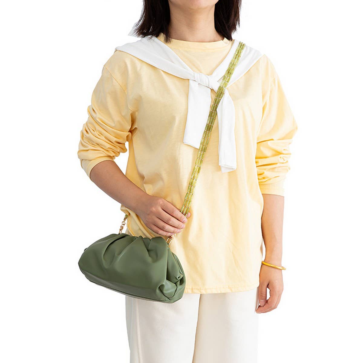 Bamboo Style Acrylic Long Crossbody Handbag Strap_CWMM5118