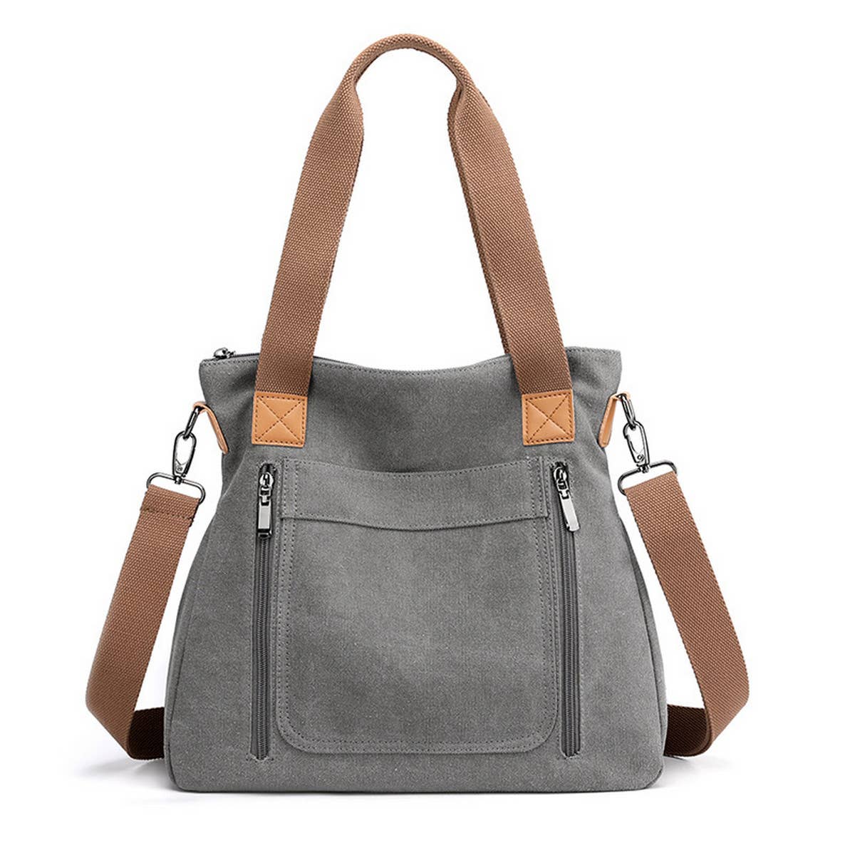 SIMPLE TRAVEL CANVAS SHOULDER CROSSBODY BAG_CWAB1292