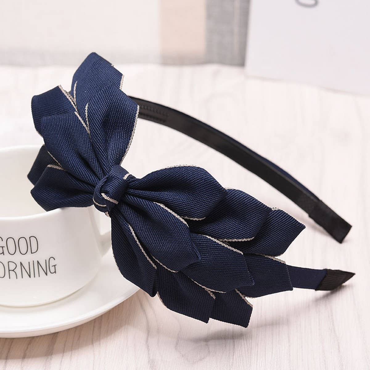 CUTE WOMEN'S SOLID COLOR BOW HEADBAND