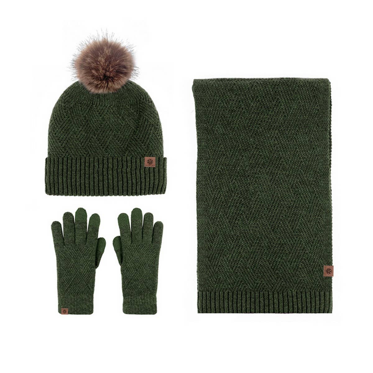 NEW SOLID COLOR WOOL KNITTED WARM THREE-PIECE SUIT_CWMM2776
