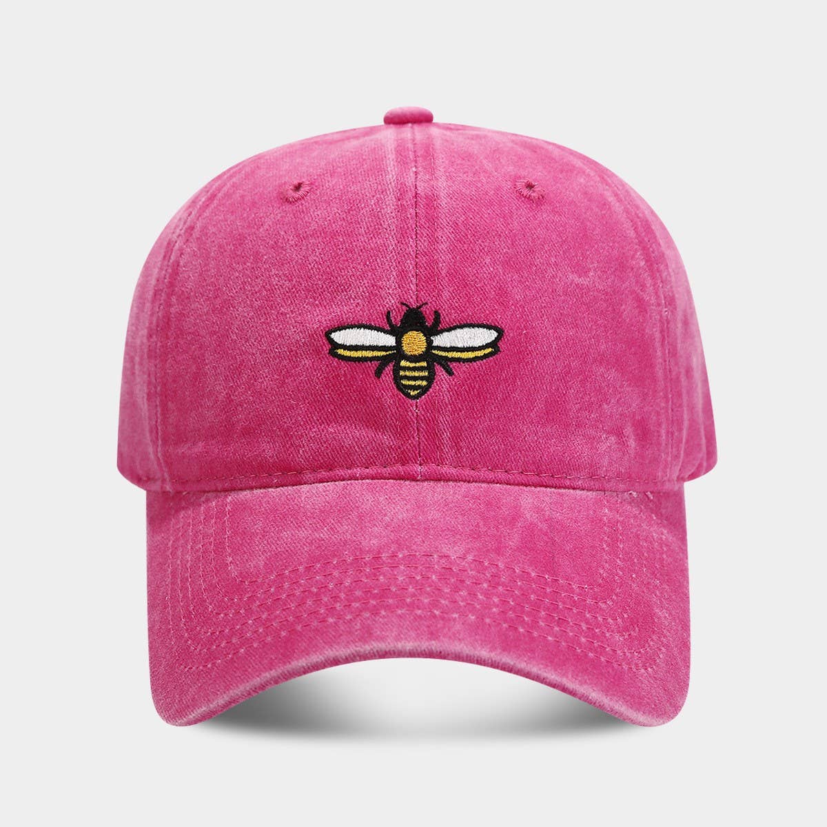 Bee Embroidery Baseball Cap - Outdoor Sun Hat CWAH2020