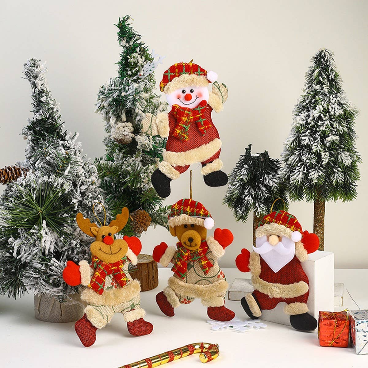 CHRISTMAS CLOTH FIGURINE CHRISTMAS TREE PENDANT