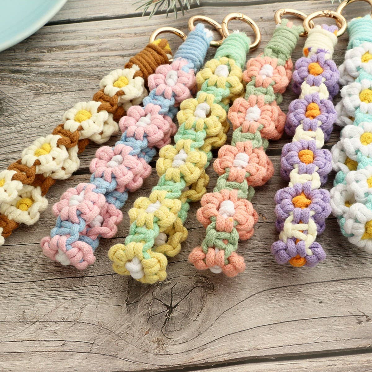 HANDWOVEN KEYCHAIN WRIST STRAP PENDANT