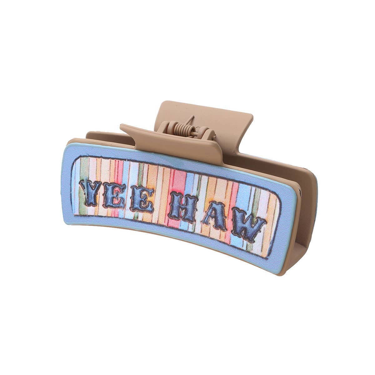 Western Cactus Sunflower Hair Claw - Leather Clip