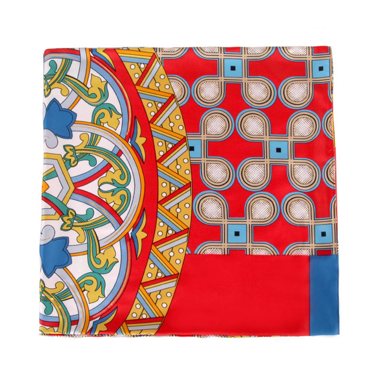 Twill Satin"First Love"Print Large Scarf for Women