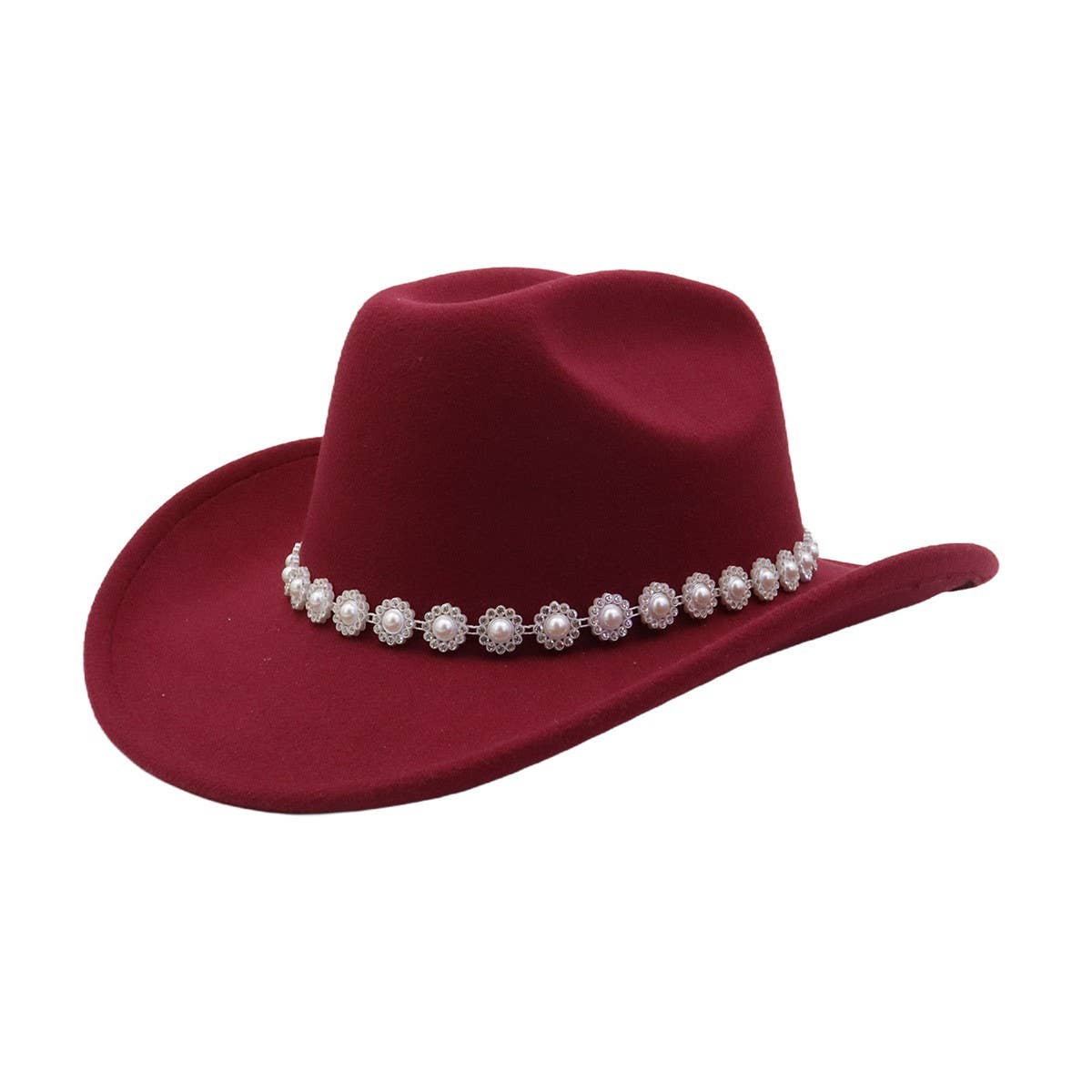 Men & Women Ethnic Wool Cowboy Fedora Jazz Hat_CWAH04454