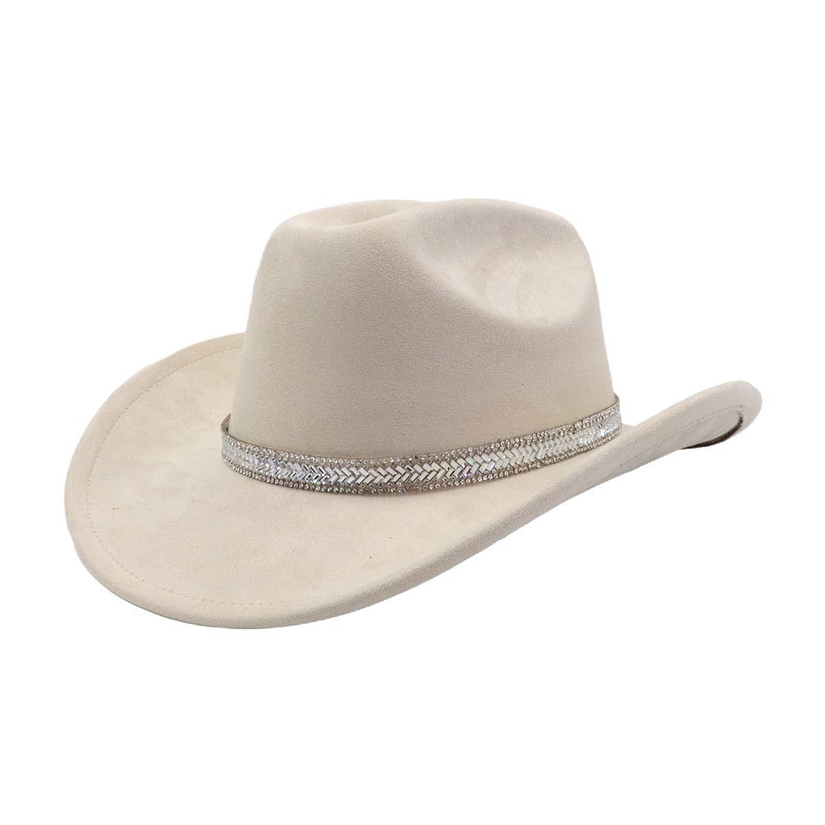 Soft Suede Fedora Hat Western Cowboy Style_CWAH04419
