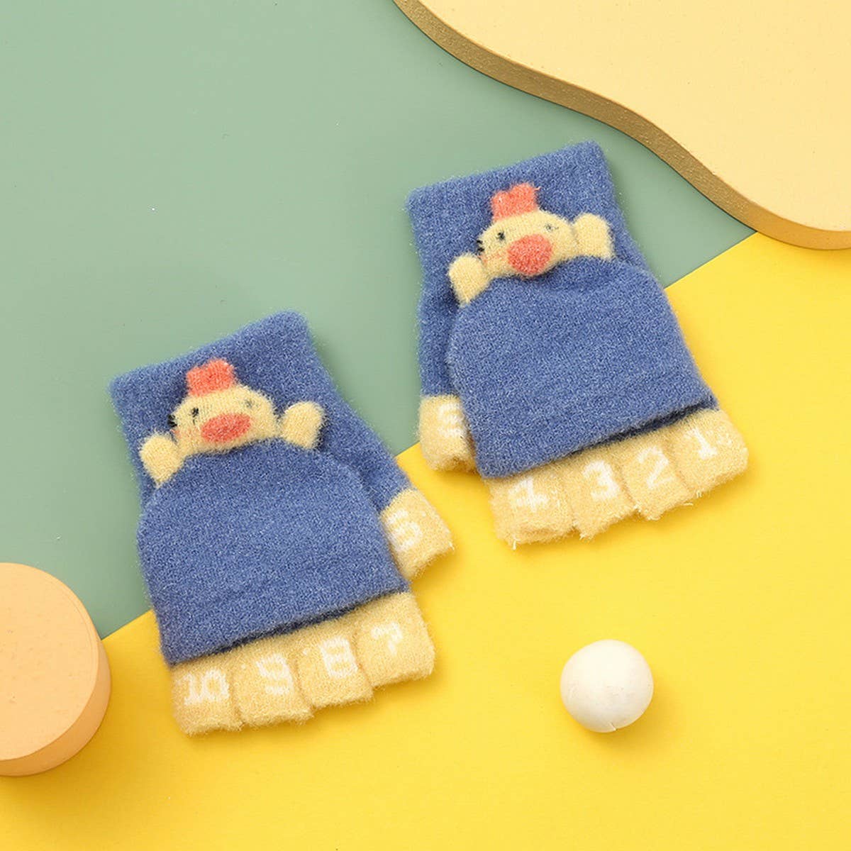 CHILDREN'S HALF-FINGER SKI WARM WINTER GLOVES_CWAG0165