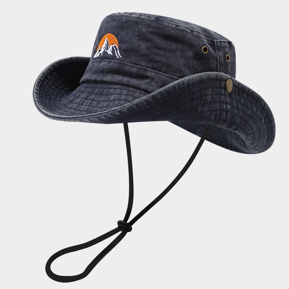 Embroidered Wide Brim Sun Hat for Outdoor Hiking_CWAH3876