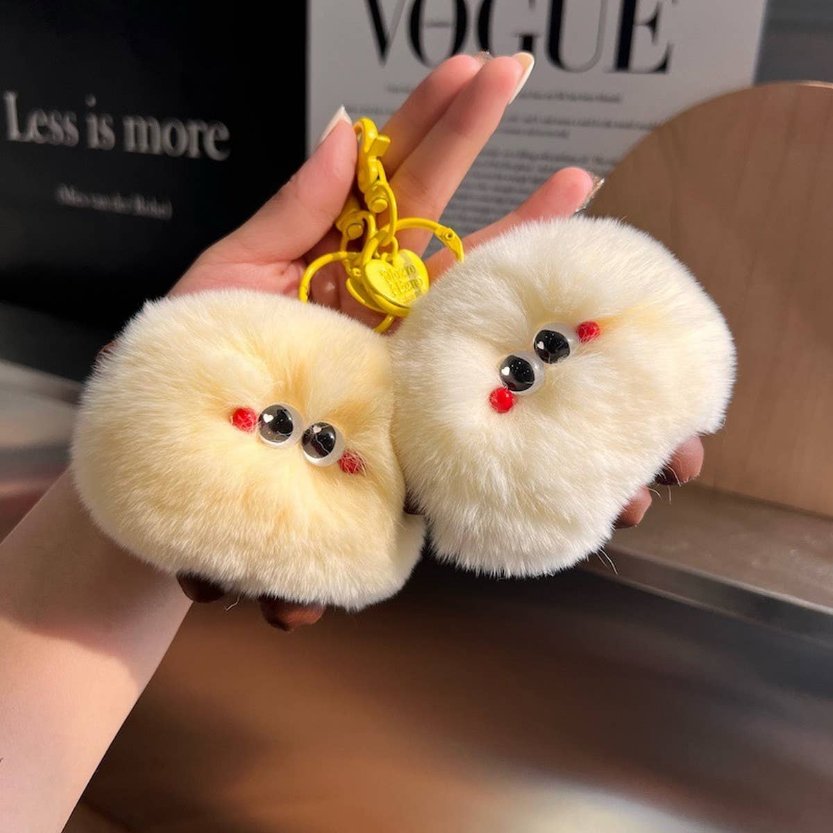 CUTE PLUSH BREAD CAR KEYCHAIN BAG ACCESSORIES
