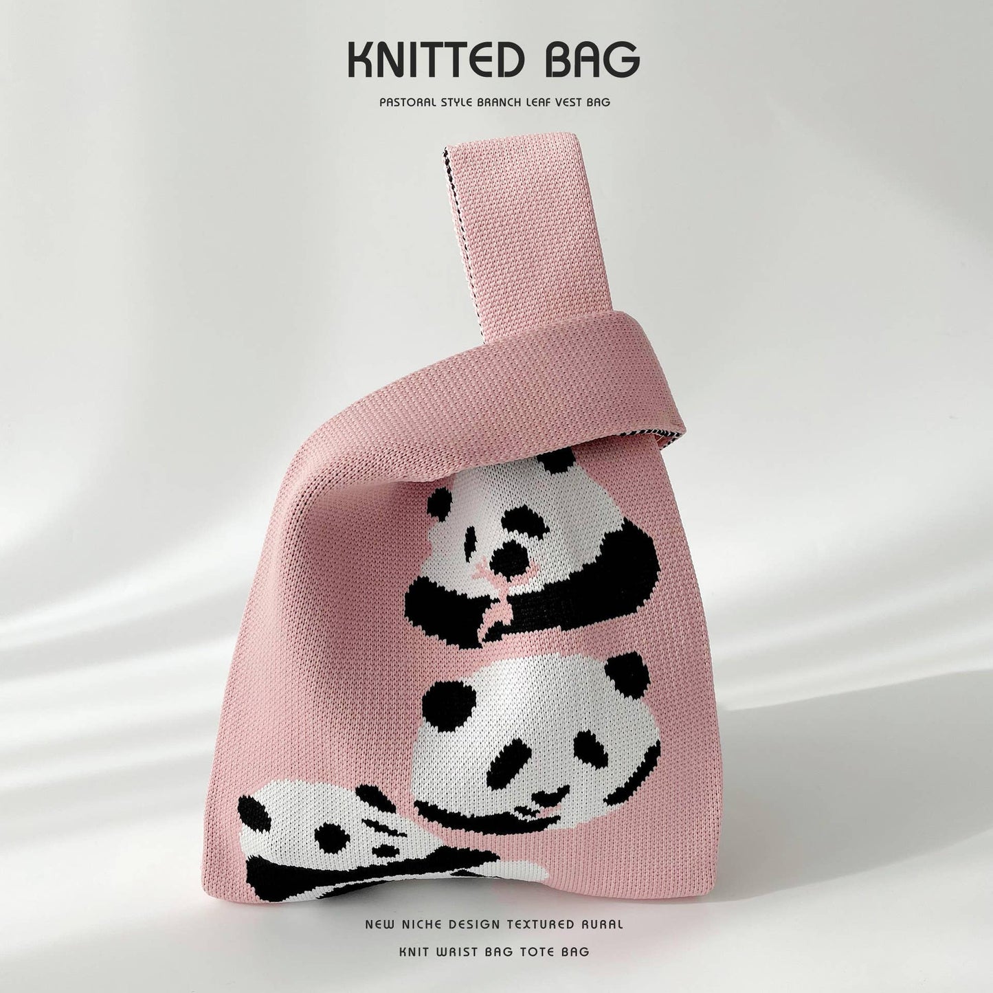 Versatile commuter knit single-shoulder handbag
