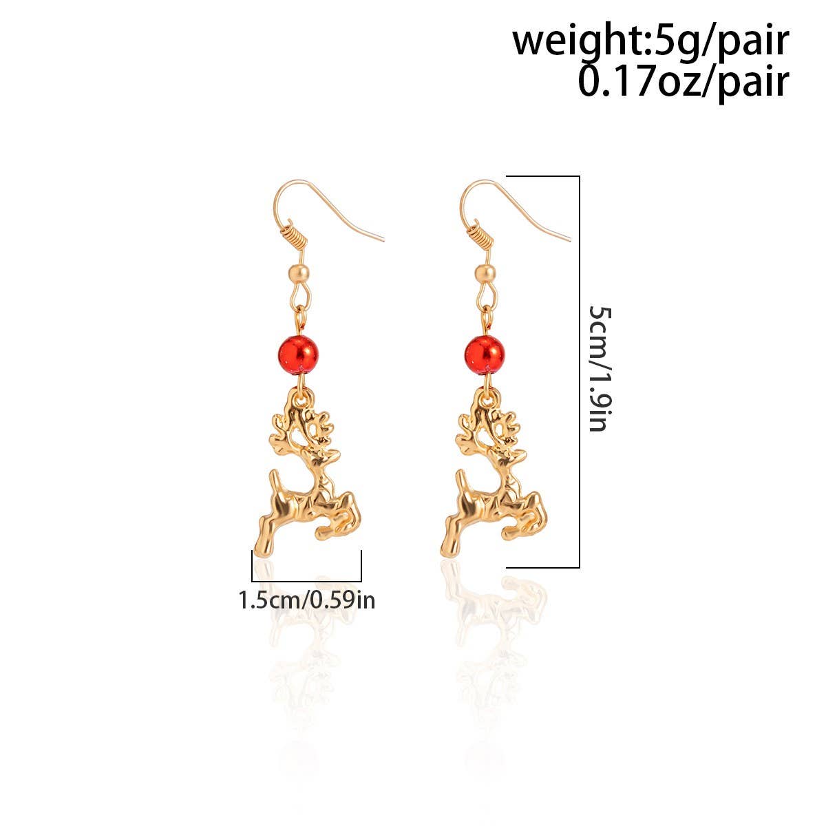 VERSATILE DEER BOW SIMPLE EARRINGS