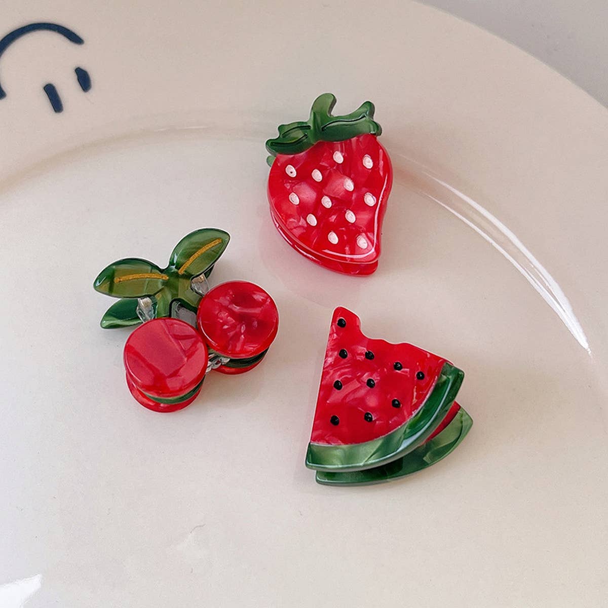 Mini Fruit Hair Claws, Strawberry & Lemon Clips_CWAHA1331