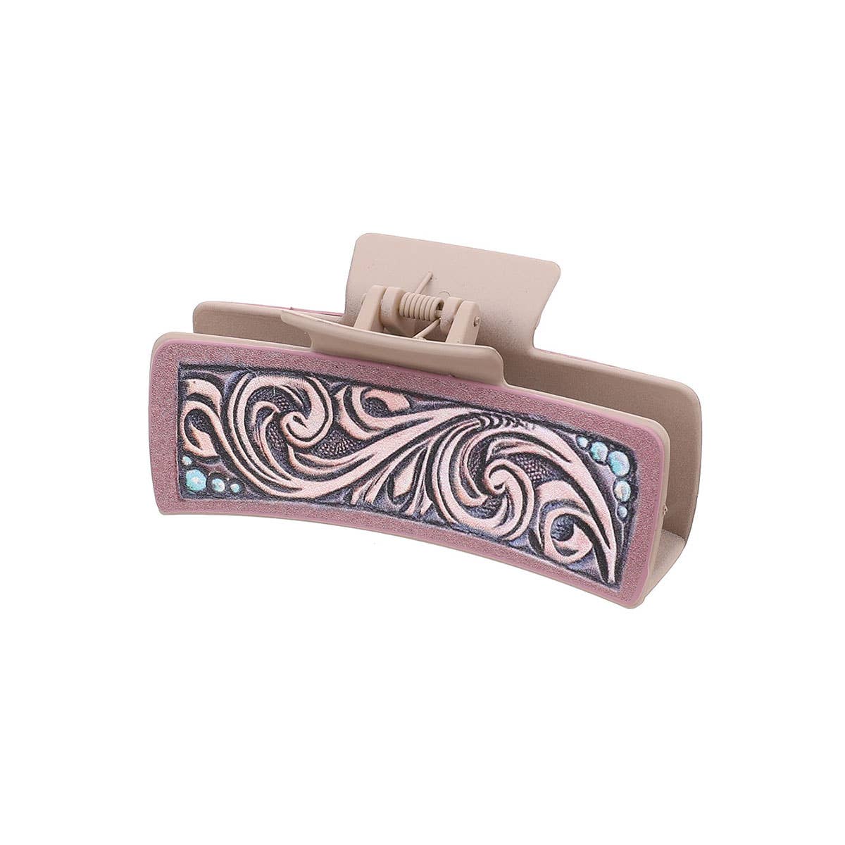 Western Cactus Sunflower Hair Claw - Cowgirl Style