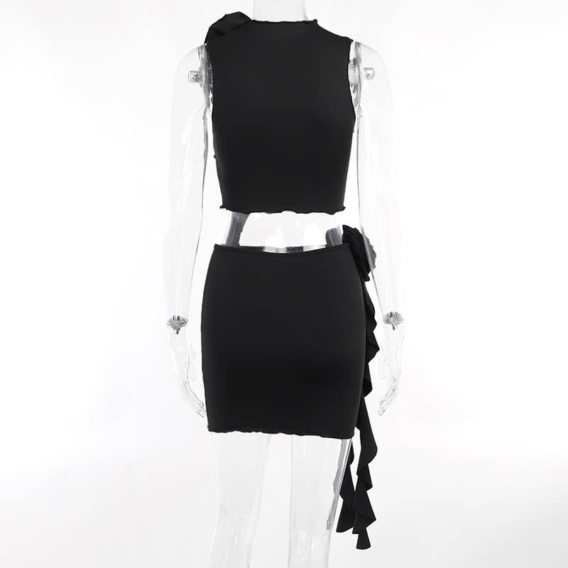 FLOWER DRESS BAG HIP SKIRT HOTTIE SUIT