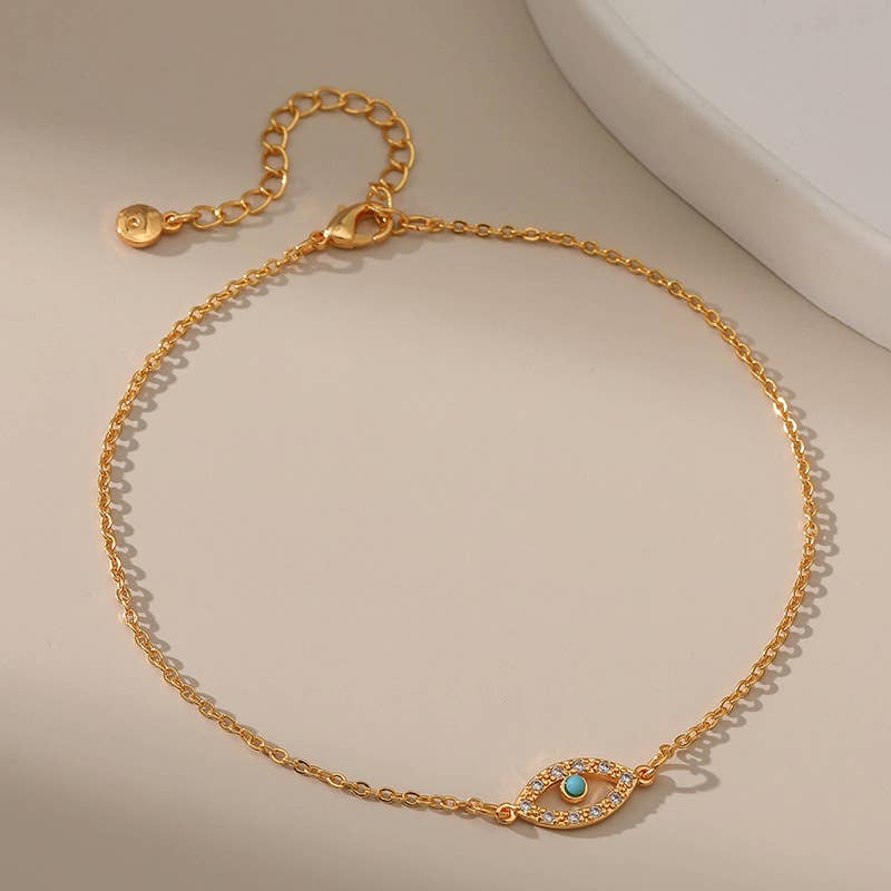 Niche and high-end hollowed-out eye anklet