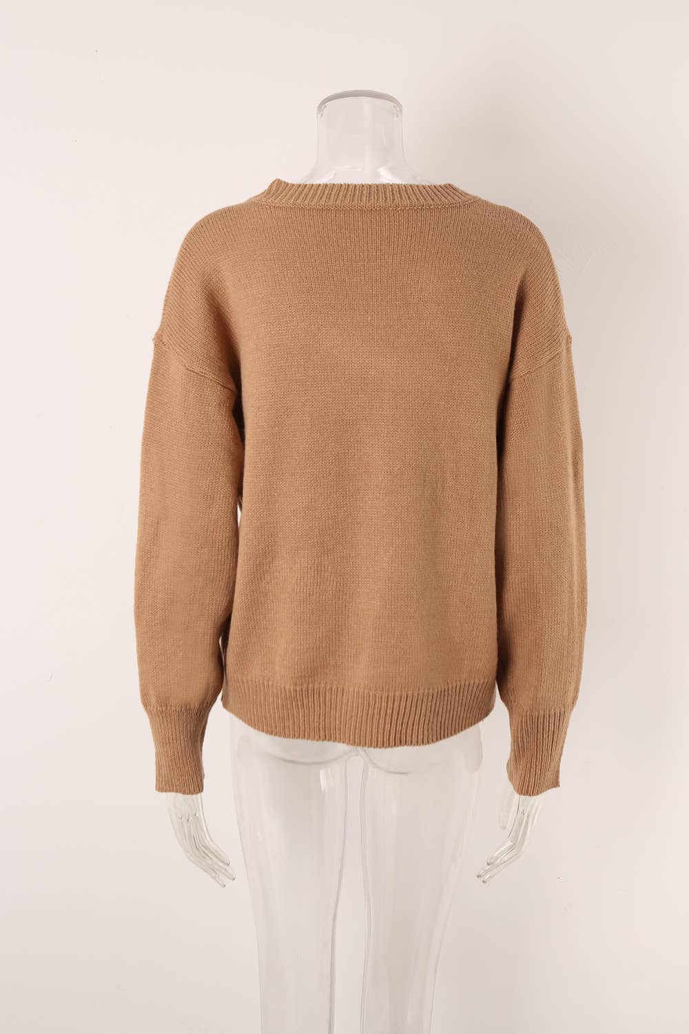 FLORAL SWEATER LOOSE CREW-NECK SWEATER