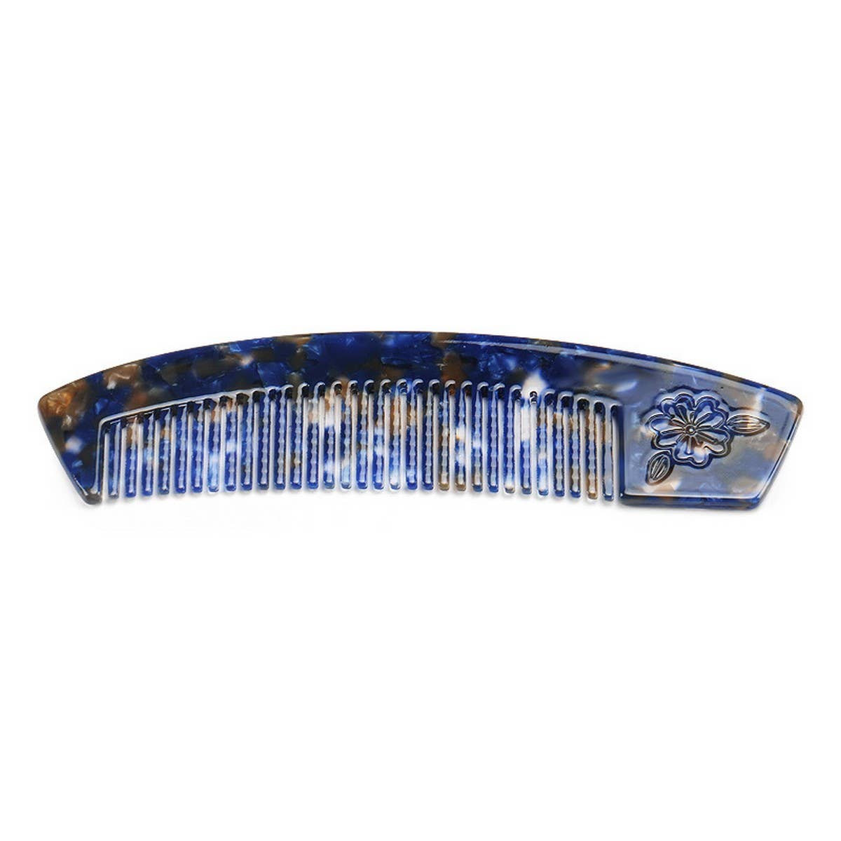 ACETATE HAIR COMB WITH CARVED FLOWERS_CWAHA4184