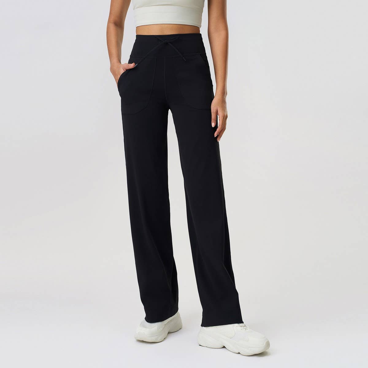Zero Feel Wide-Leg Yoga Pants with Pockets_CWMM8402