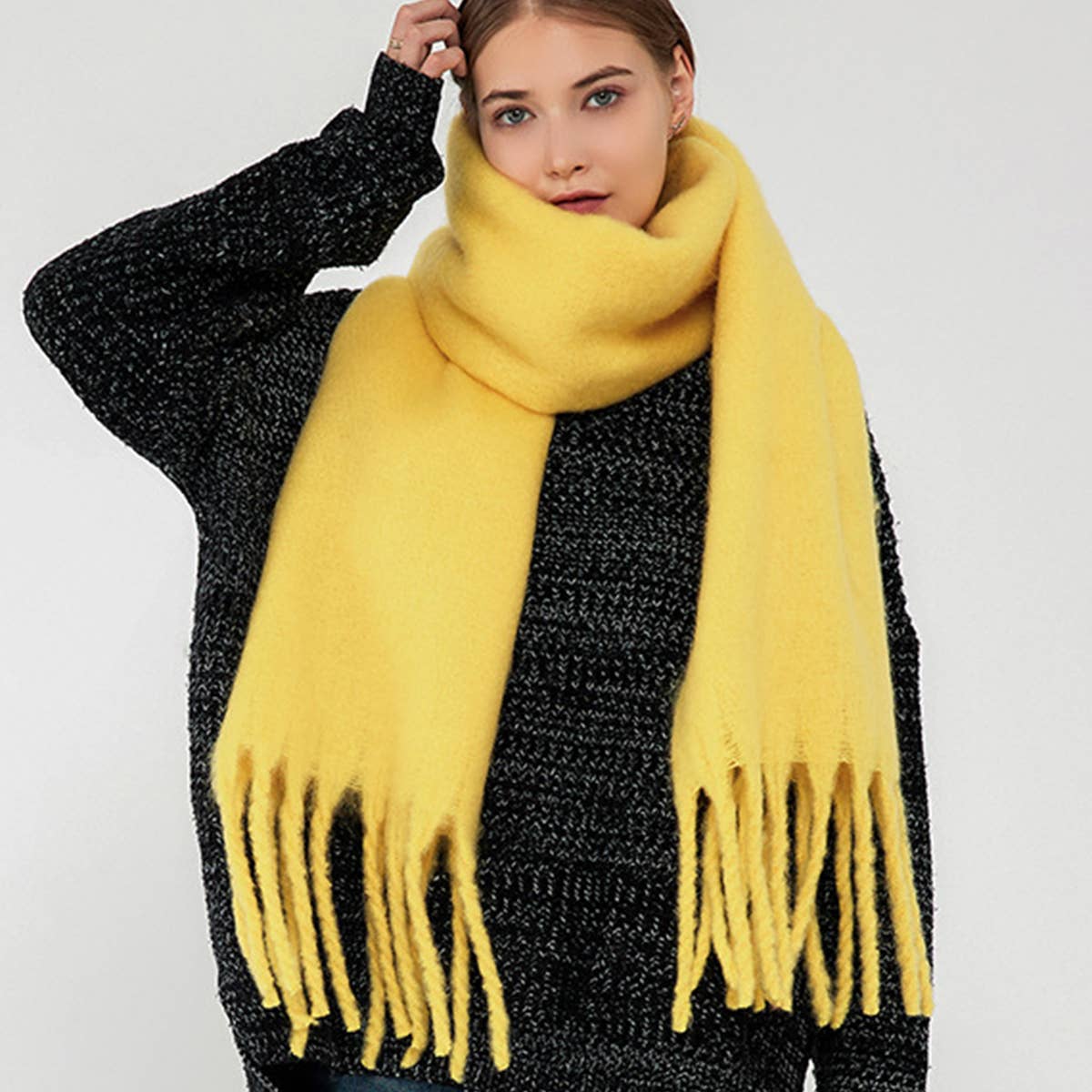 Soft Mohair Feel Scarf - Cozy Winter Wrap_CWASC0323