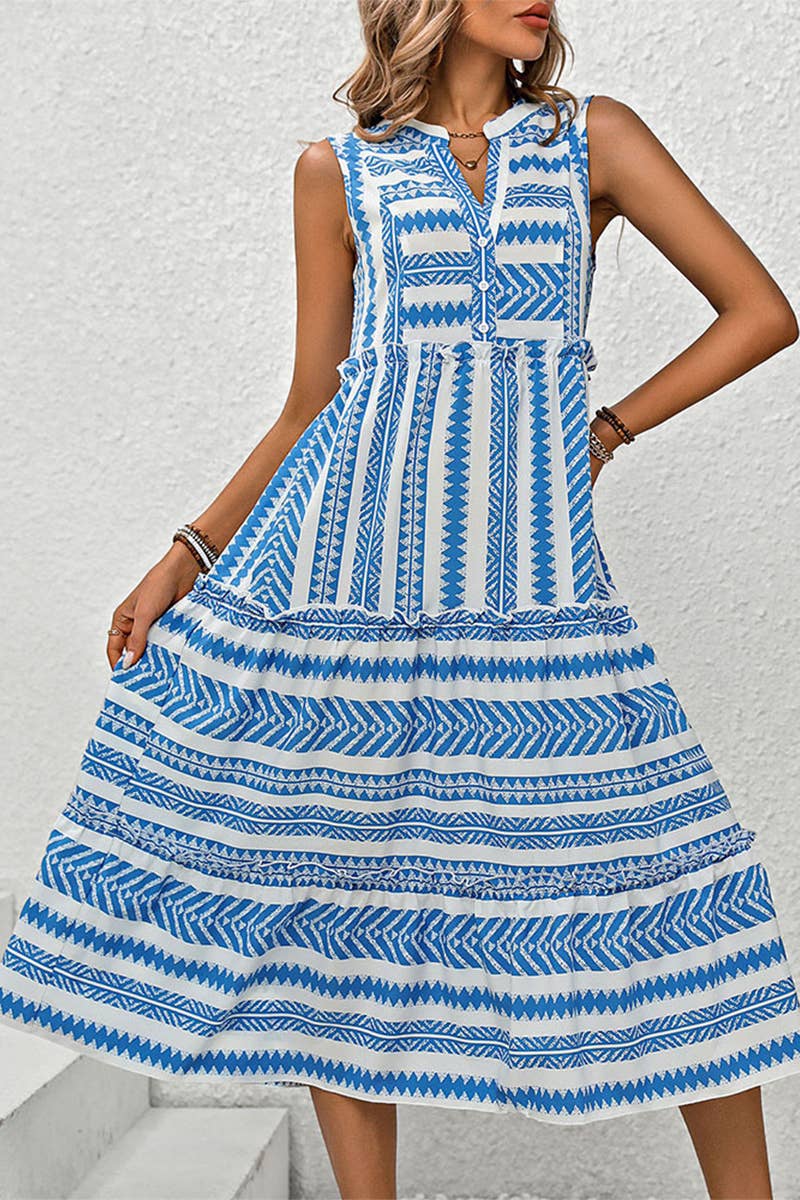 CWDMD4471_SUMMER BOHEMIAN RESORT DRESS
