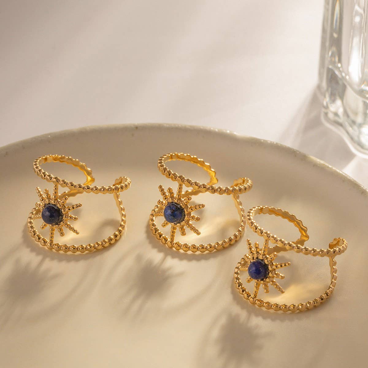 DOUBLE ROW INLAY NON-FADING RING