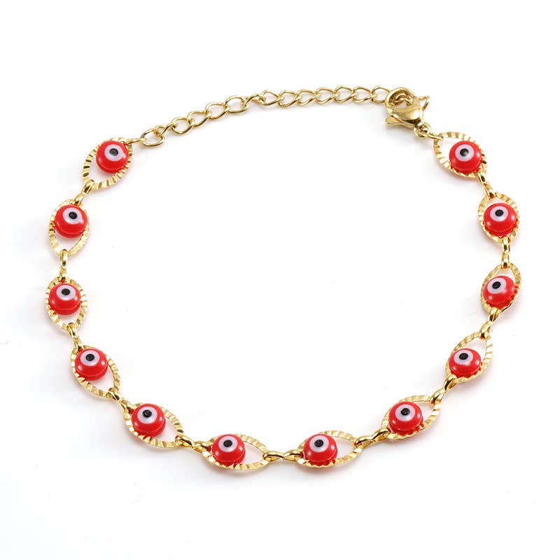 TURKISH DEVIL'S EYE 18K STAINLESS STEEL BRACELET